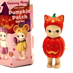 Authentic SONNY ANGEL Cat, Pumpkin Patch Series Mini Figurine Opened Box - New